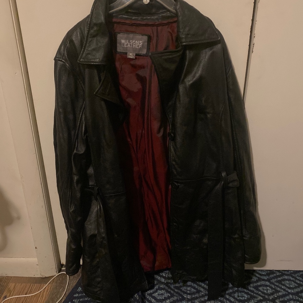 Wilson’s Blacks leather coat